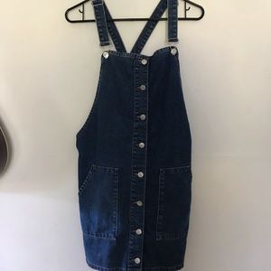 TOPSHOP denim overall dress